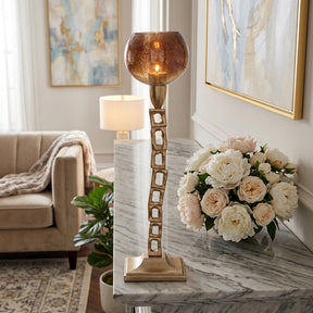 Monrovia Gold Small Metal Tealight Holder with Base