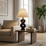 Jefferson Black/Tan Open Cut-Out 8 Table Lamp