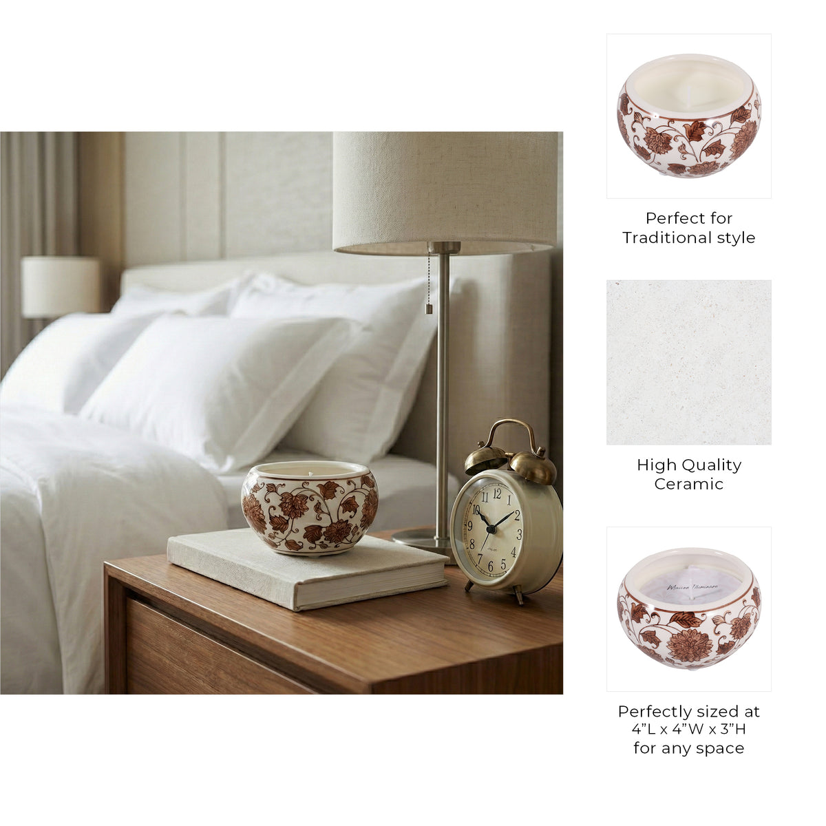 Glasgow Brown/White Neroli Basil Chinoiserie Candle