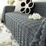 Fluffy Faux Fur Couch Cover Plush Sofa Throw, Warm & Stylish Sofa Protector