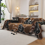 Modern Retro Sofa Throw - Decorative, Washable Chenille Blanket & Couch Protector