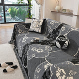 Modern Retro Sofa Throw - Decorative, Washable Chenille Blanket & Couch Protector