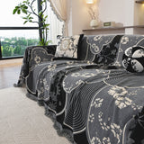 Modern Retro Sofa Throw - Decorative, Washable Chenille Blanket & Couch Protector