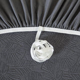 3D Jacquard Leaf Pattern Couch Slipcover, High Stretch Washable Textured Sofa Cover