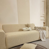 3D Jacquard Leaf Pattern Couch Slipcover, High Stretch Washable Textured Sofa Cover