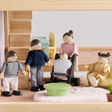 Sweet Family Gift Set: Black Dollhouse & Dollhouse Garage & Extra Dolls Set