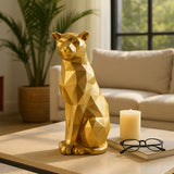 London Gold Sitting Leopard