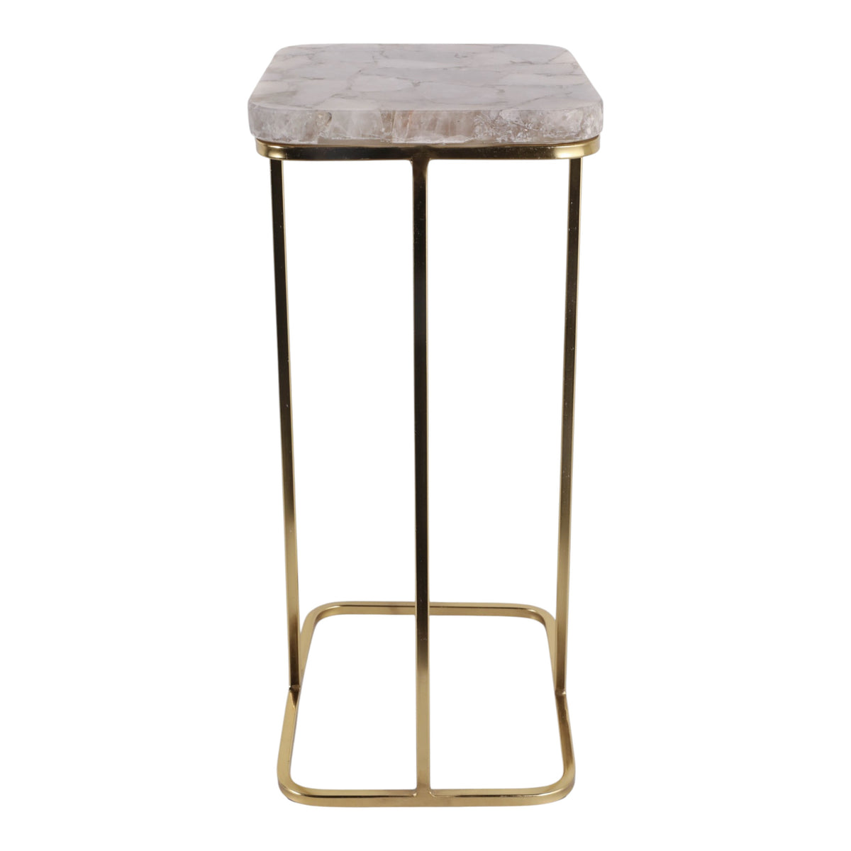 Caxtonham Gray/Gold Smoky C-Table with Quartz Top