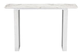 Atlas White & Silver Console Table
