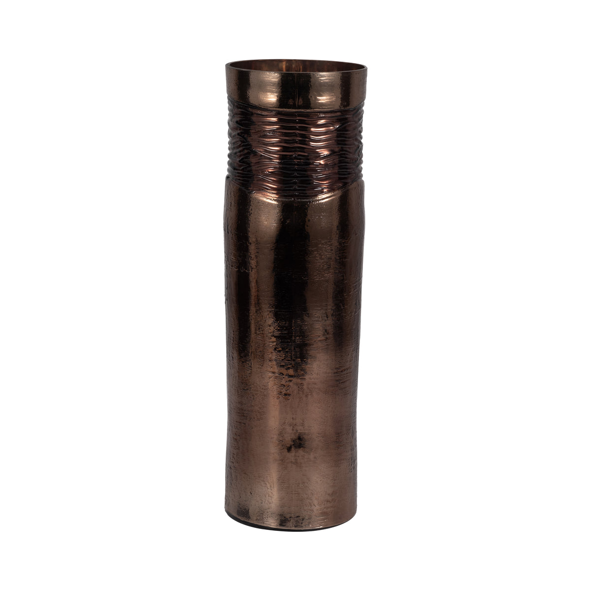 Llanada Bronze Large Glass Textured Enamel Vase