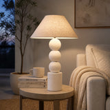 Corning White Paper Mache Table Lamp