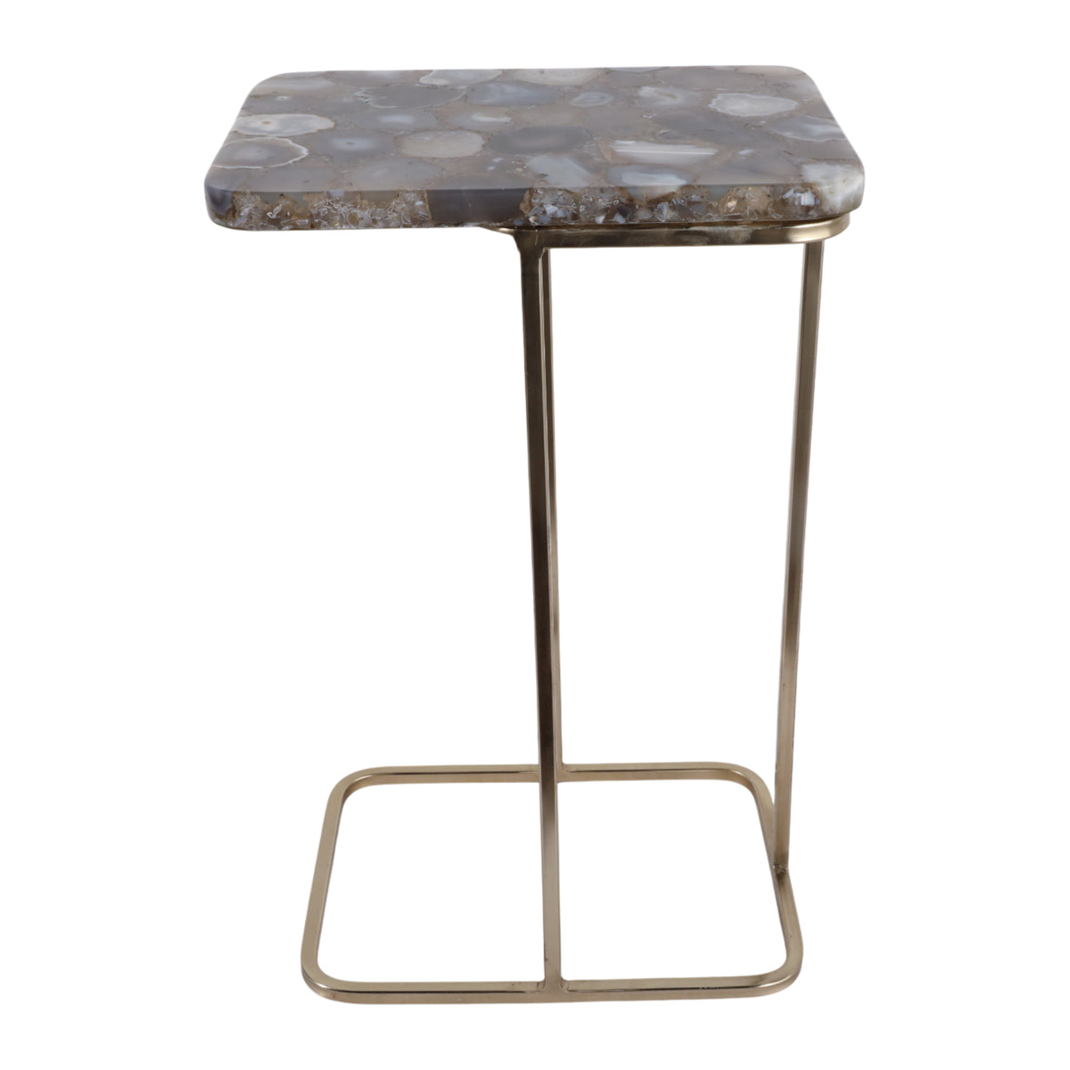 Oceana Blue/Gold C-Table with Agate Top