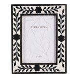 Fargooak Black/White 5x7 Petals Photo Frame