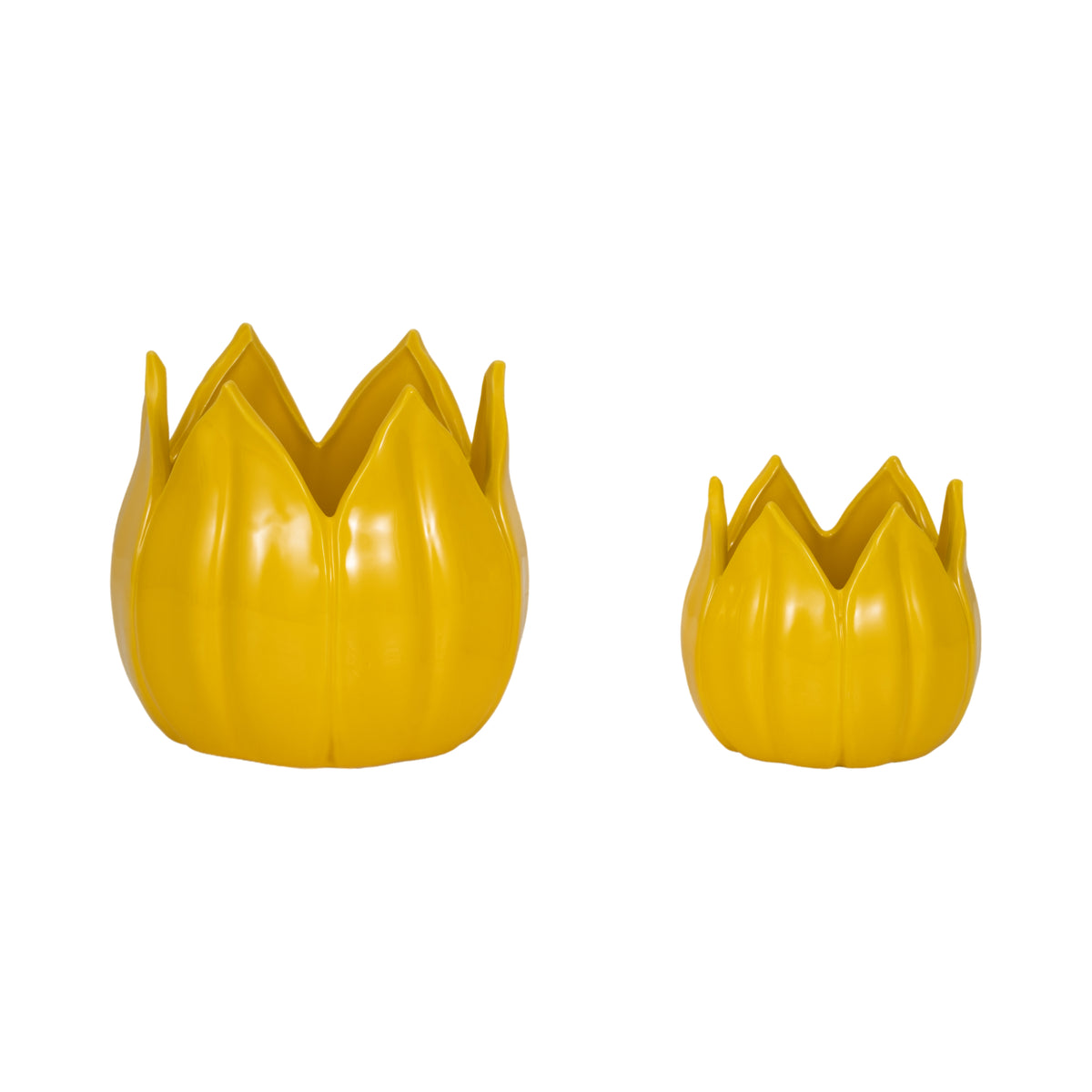 Gentrywind Yellow Petal Planters (Set of 2)
