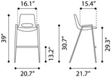 Desi Beige & Gold Barstool (Set of 2)