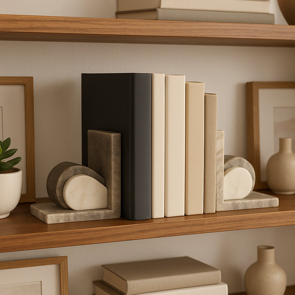 Daytonview Ivory/Tan Bookends (Set of 2)