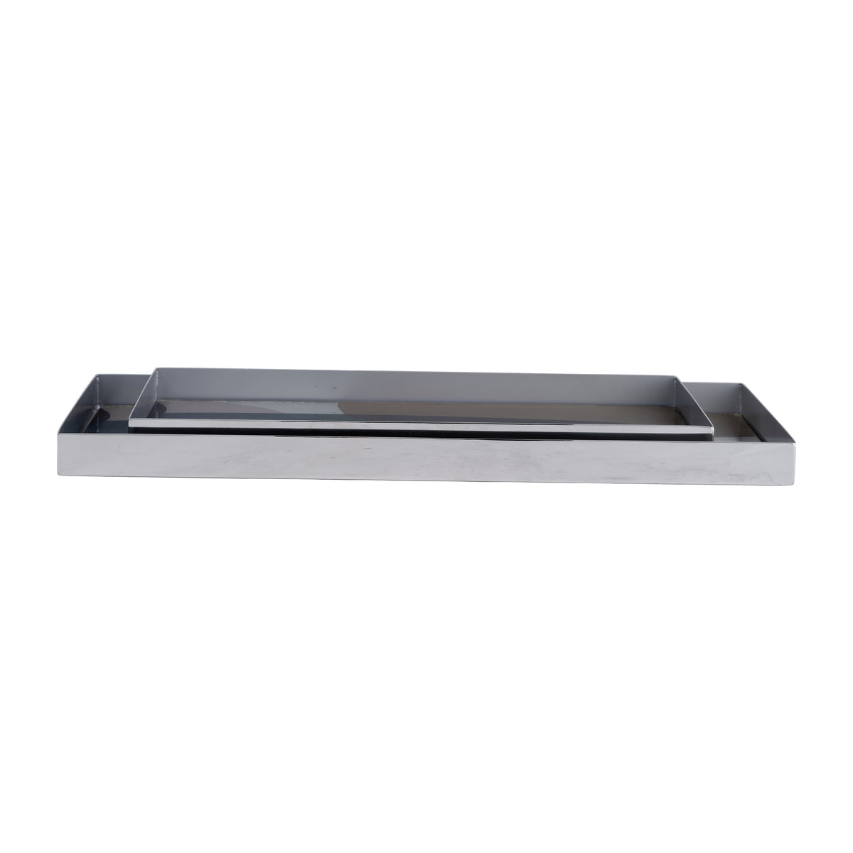 El Segundo Multicolor Metal and Glass Trays (Set of 2)