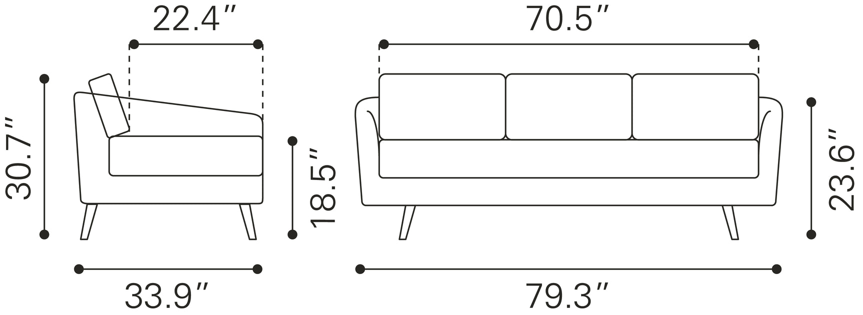 Divinity Gray Sofa