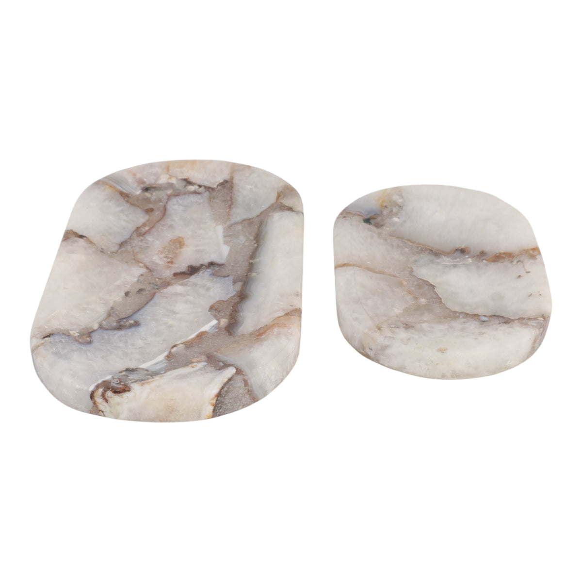 Nadeau Multicolor Agate Trays (Set of 2)
