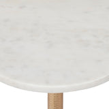 Graton Gold Metal Round Drink Table with Flat Base