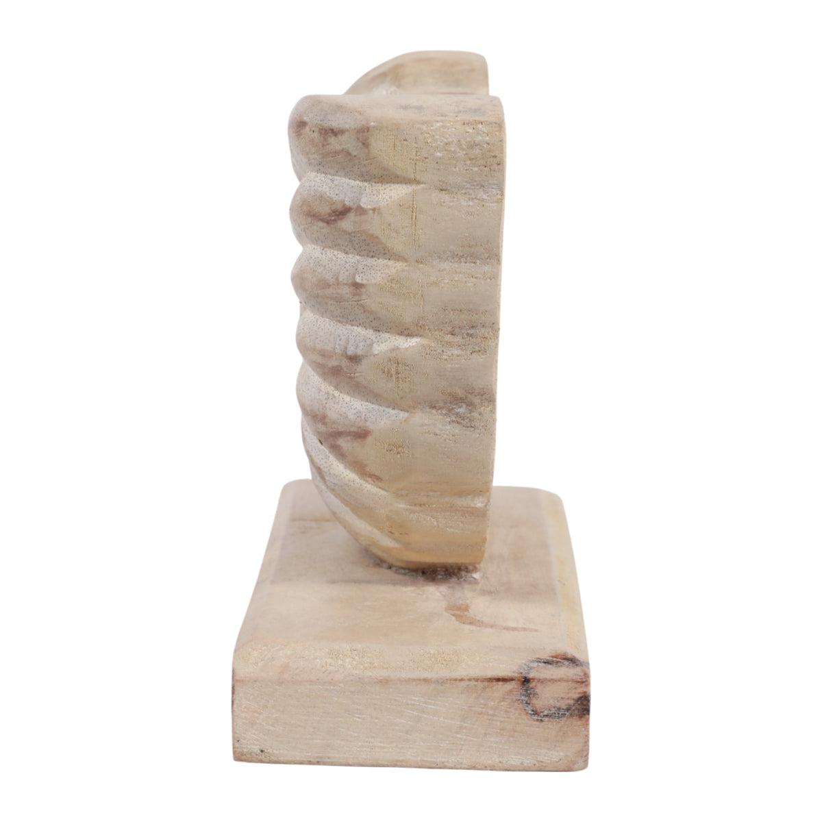Yorkville White/Natural Small Distressed Wood Shell on Base