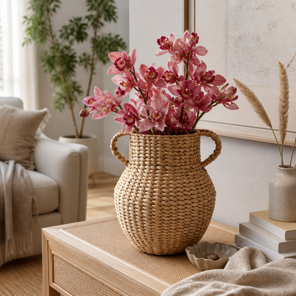 La Presa Natural Woven Vase with Handles