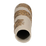 Pico White/Gold Aluminum Wrapped Vase
