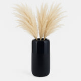 Coromar Navy Blue Small Ceramic Grooved Vase