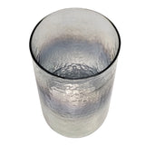 Una Silver Large Luster Glass Hurricane