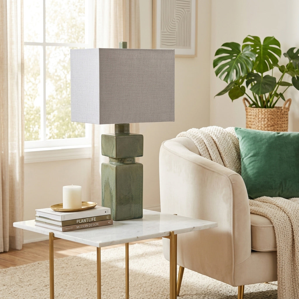 Sparkle Green Reactive Finish Table Lamp