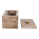 La Quinta Ivory/Brown Empredor Marble Box
