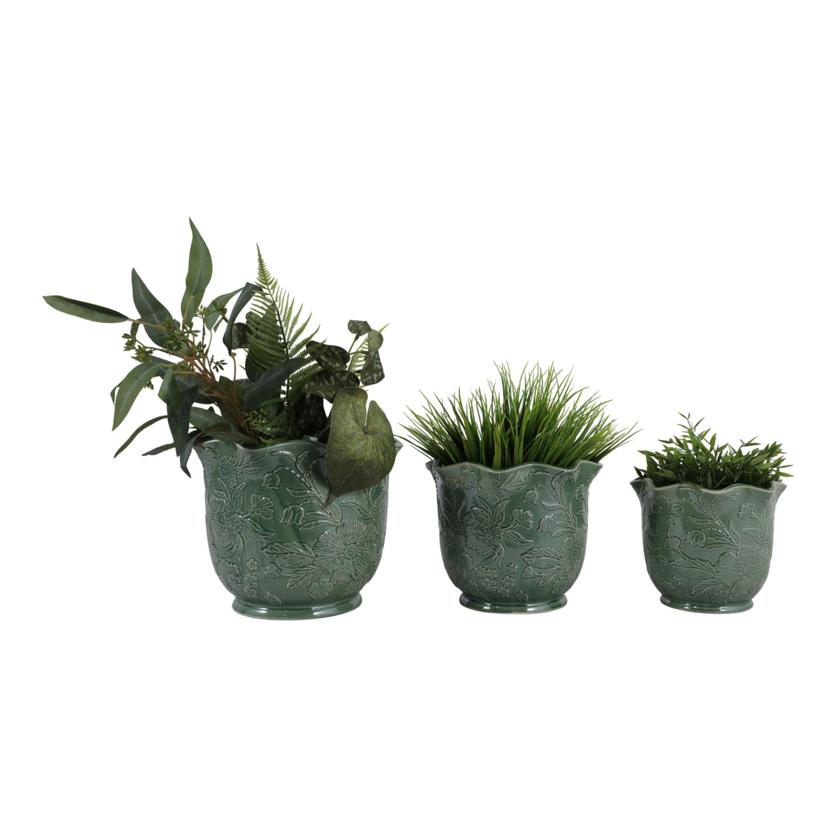 Claybrook Green Planters (Set of 3)