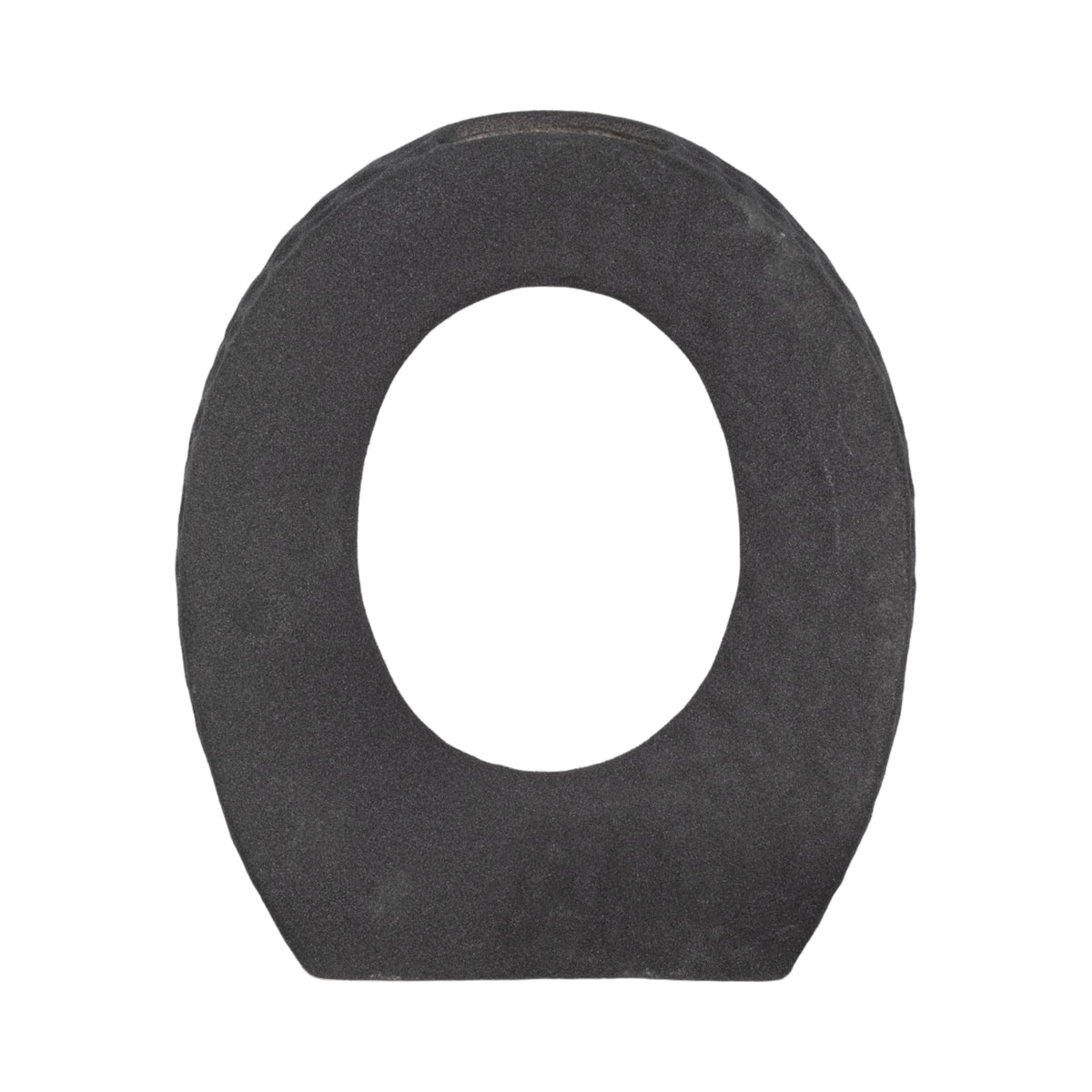 Dillonview Black Rough Finish Open Cut-Out Vase with Opening