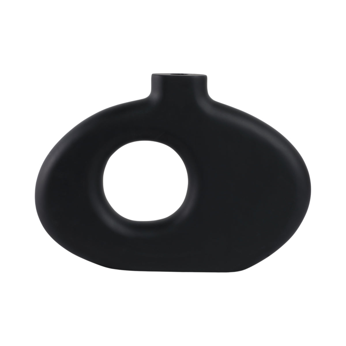 Griffinmoor Black Cut-Out Wood Vase