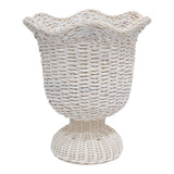 Burlington White Rattan Urn Vases (Set of 2)