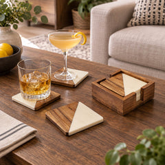 Mead Valley Ivory/Natural Coaster (Set of 4)