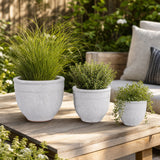 Hayfordway White Terracotta Planter Pots (Set of 3)