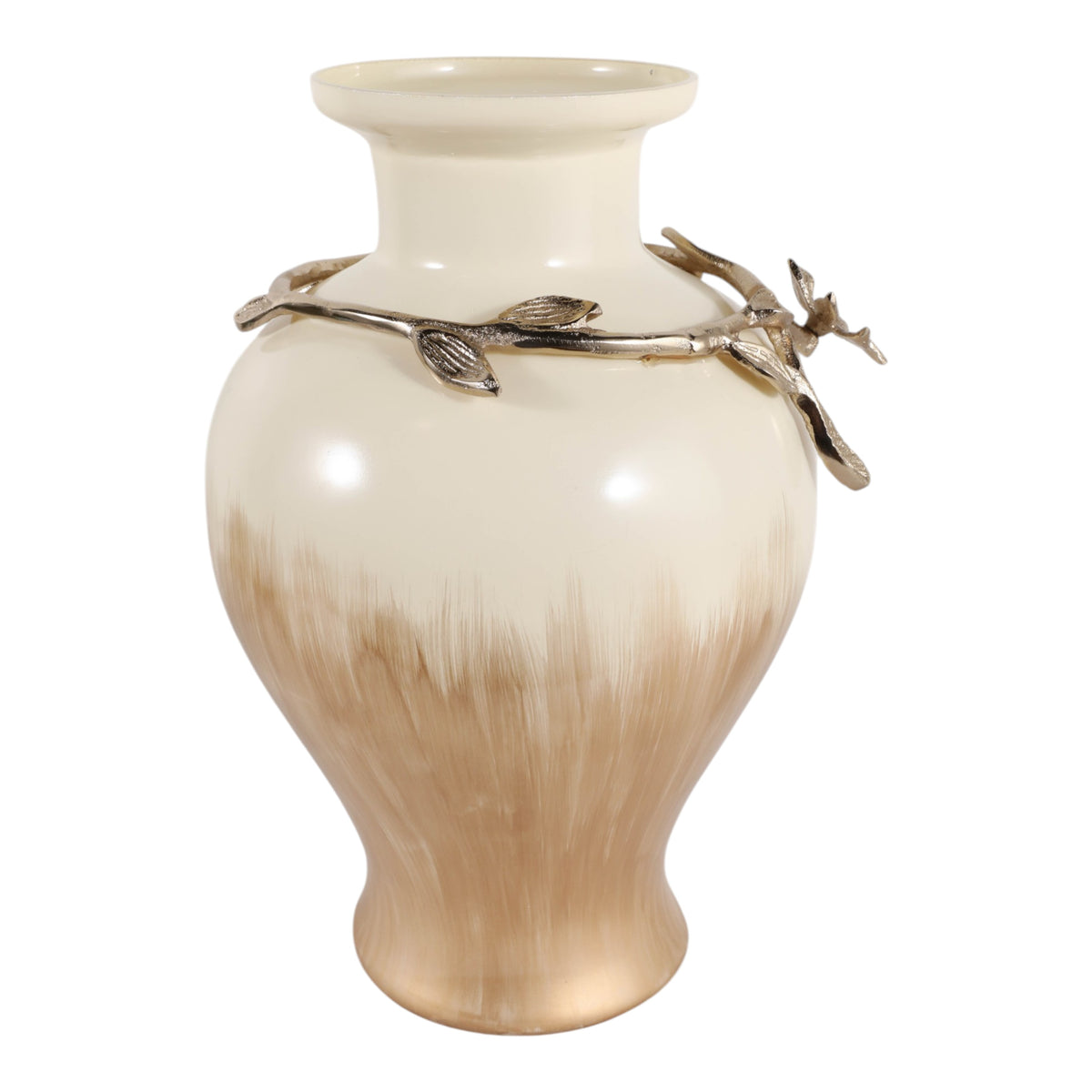 Hopeport Gold/Ivory Large Vase