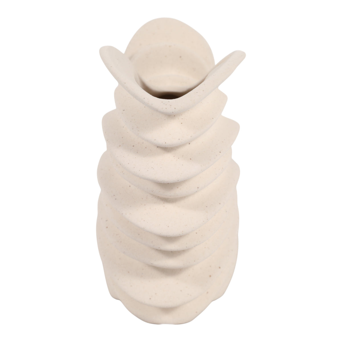 Amesti White Ribbed Shell
