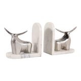 Almacrest White/Silver Bookends (Set of 2)