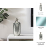 Gordon Silver/Gold Small Glass Metallic Bottle Orb with Topper