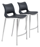 Ace Black & Silver Counter Stool (Set of 2)