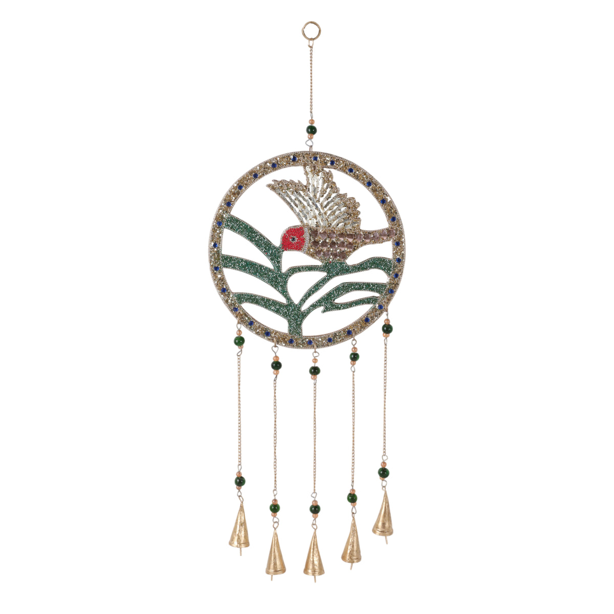 Theabrook Green/Pink/Gold Wind Chime