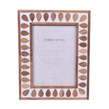 Oceano Natural/White Large Teardrop Inlay Frame