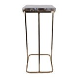 Oceana Blue/Gold C-Table with Agate Top