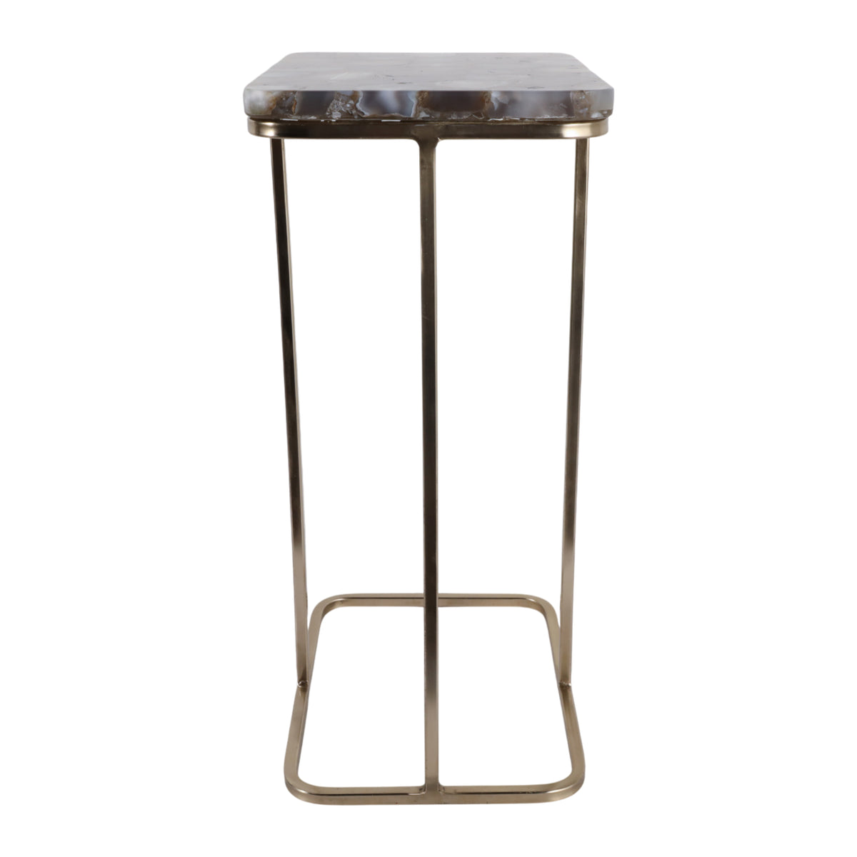 Oceana Blue/Gold C-Table with Agate Top