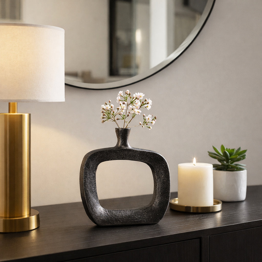 Brewerbrook Black/Silver Vase