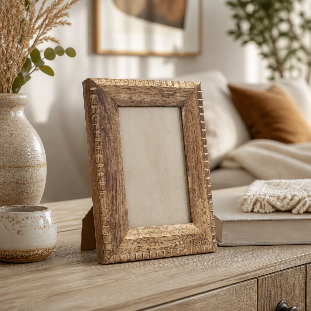 Aukum Tan/Brown 4x6 Wood Frame