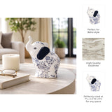 Edgarwell Blue/White Trunk Up Chinoiserie Elephant