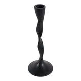 Waukena Black Large Twisted Taper Holder